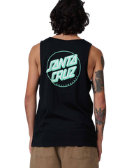 The Santa Cruz Mens Partial Dot Vest in Black & Mint