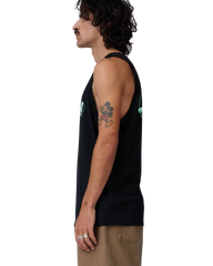 The Santa Cruz Mens Partial Dot Vest in Black & Mint