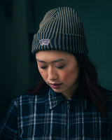 Groovy Stack Beanie in Charcoal Wash