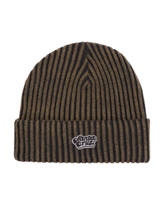 The Santa Cruz Womens Groovy Stack Beanie in Charcoal Wash