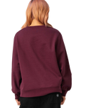 The Santa Cruz Womens Ribbon Script Front Sweatshirt in Dark Cherry