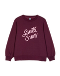 The Santa Cruz Womens Ribbon Script Front Sweatshirt in Dark Cherry