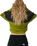The Santa Cruz Womens Split Sun 1/4 Sweatshirt in Black Wash & Pesto
