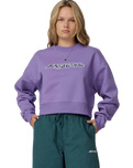 The Santa Cruz Womens Kelp Strip Sweatshirt in Purple Haze