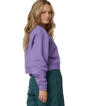 The Santa Cruz Womens Kelp Strip Sweatshirt in Purple Haze