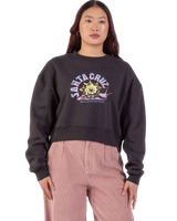 The Santa Cruz Womens Star Snail Sweatshirt in Black Wash