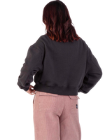 The Santa Cruz Womens Star Snail Sweatshirt in Black Wash
