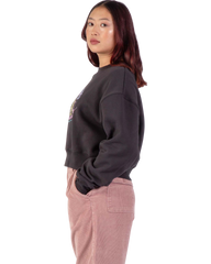The Santa Cruz Womens Star Snail Sweatshirt in Black Wash