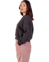 The Santa Cruz Womens Star Snail Sweatshirt in Black Wash