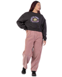 The Santa Cruz Womens Star Snail Sweatshirt in Black Wash