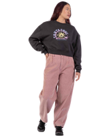 The Santa Cruz Womens Star Snail Sweatshirt in Black Wash