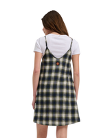 The Santa Cruz Womens Sundance Skater Dress in Navy & Green Check