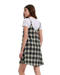 The Santa Cruz Womens Sundance Skater Dress in Navy & Green Check