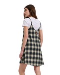 The Santa Cruz Womens Sundance Skater Dress in Navy & Green Check