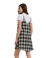 The Santa Cruz Womens Sundance Skater Dress in Navy & Green Check