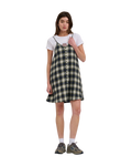 The Santa Cruz Womens Sundance Skater Dress in Navy & Green Check