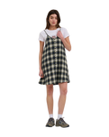 The Santa Cruz Womens Sundance Skater Dress in Navy & Green Check