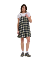 The Santa Cruz Womens Sundance Skater Dress in Navy & Green Check
