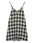 The Santa Cruz Womens Sundance Skater Dress in Navy & Green Check