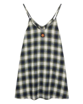 The Santa Cruz Womens Sundance Skater Dress in Navy & Green Check