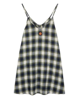 The Santa Cruz Womens Sundance Skater Dress in Navy & Green Check