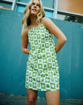 Sun Daze Mini Dress in Green Sun Daze