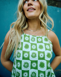 Sun Daze Mini Dress in Green Sun Daze