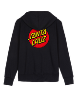 The Santa Cruz Womens Classic Dot Chest Hoodie in Black