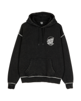 Moon Dot Reflection Hoodie in Black Acid Wash