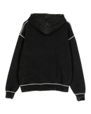 Moon Dot Reflection Hoodie in Black Acid Wash