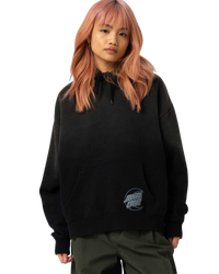 The Santa Cruz Womens Imprint Moon Dot Hoodie in Black Wash