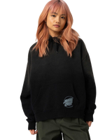 The Santa Cruz Womens Imprint Moon Dot Hoodie in Black Wash