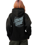 The Santa Cruz Womens Imprint Moon Dot Hoodie in Black Wash