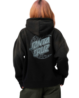The Santa Cruz Womens Imprint Moon Dot Hoodie in Black Wash
