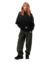 The Santa Cruz Womens Imprint Moon Dot Hoodie in Black Wash