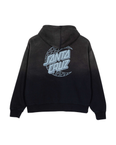 The Santa Cruz Womens Imprint Moon Dot Hoodie in Black Wash