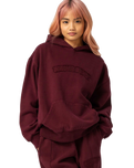 The Santa Cruz Womens SC Stitch Hoodie in Dark Cherry