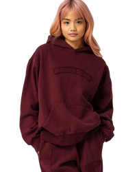 The Santa Cruz Womens SC Stitch Hoodie in Dark Cherry