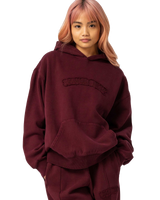 The Santa Cruz Womens SC Stitch Hoodie in Dark Cherry
