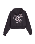 The Santa Cruz Womens Chrome Flower Stack Hoodie in Black Wash