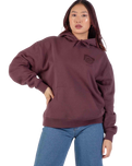 The Santa Cruz Womens Sun Up Dot Hoodie in Cocoa Powder