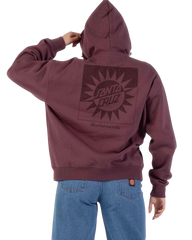 The Santa Cruz Womens Sun Up Dot Hoodie in Cocoa Powder