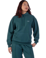 The Santa Cruz Womens Groovy Stack Hoodie in Deep Sea Wash