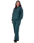 The Santa Cruz Womens Groovy Stack Hoodie in Deep Sea Wash