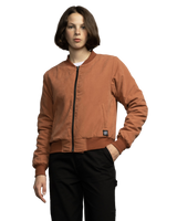 The Santa Cruz Womens Opus Dot Bomber Jacket in Clay