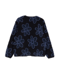 The Santa Cruz Womens Homebody Fleece Jacket in Black Daisy