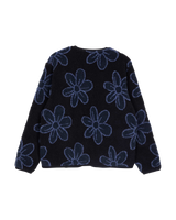 The Santa Cruz Womens Homebody Fleece Jacket in Black Daisy