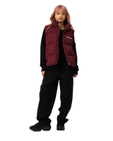 The Santa Cruz Womens Strip 2 In 1 Quilted Jacket in Dark Cherry