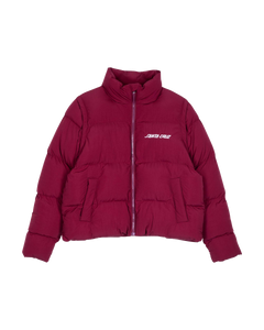The Santa Cruz Womens Strip 2 In 1 Quilted Jacket in Dark Cherry