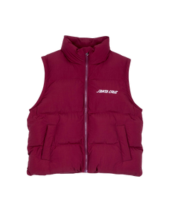 The Santa Cruz Womens Strip 2 In 1 Quilted Jacket in Dark Cherry